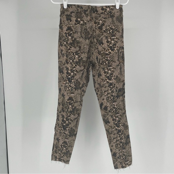 FREE PEOPLE NEW TWO FACED SNAKESKIN SKINNY RAW HEM JEANS 27 - Picture 5 of 13